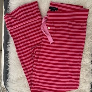 J.Crew Red & Pink Striped Lounge Pants / Pajama Pants